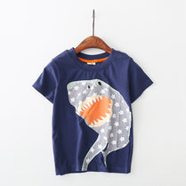 Summer Baby Boys T Shirt Cotton Short Sleeve T Shirt Tops Tees For Boy Kids Tops Baby Children Clothes 2-8 Year