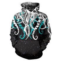 Octopus Space Hoodies Sweatshirts Galaxy 3D Printed Hooded Hoodie