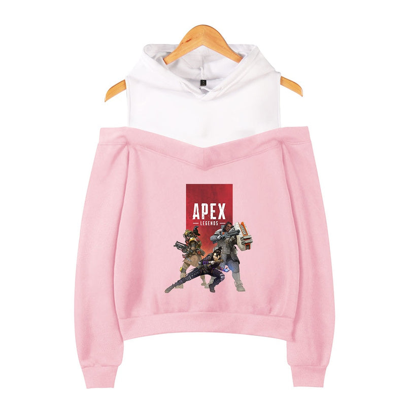 Apex Legends Print Hoodies Sweatshirts Women Sleeve Off-Shoulder Exclusive
