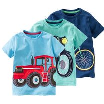 Summer Baby Boys T Shirt Cotton Short Sleeve T Shirt Tops Tees For Boy Kids Tops Baby Children Clothes 2-8 Year