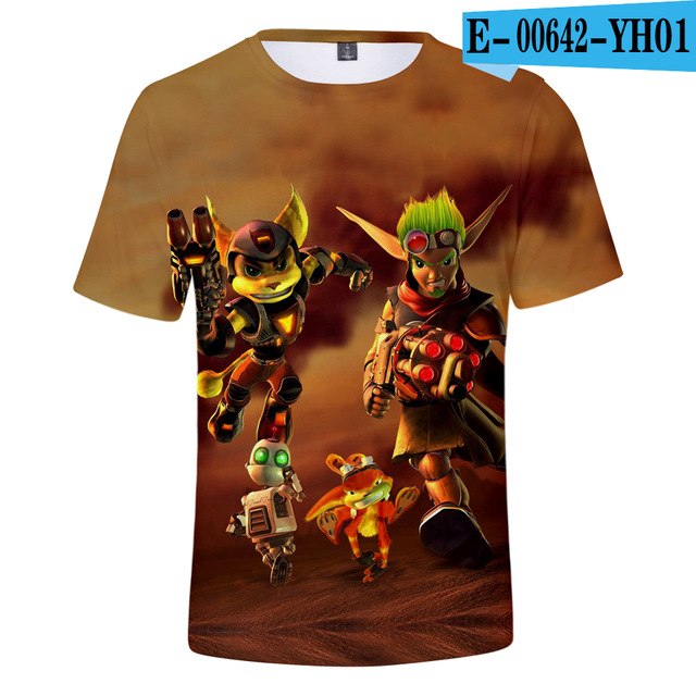O neck Jak 3 T-shirt Boy's/Girl's Fashion Men/Women Sweatshirts Hot game Jak 3 3D T-Shirt 3D T-Shirt Casual Tops