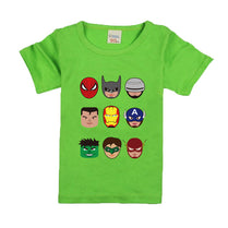 Kids Boys T Shirts Marvel Iron Man Spiderman Batman Superhero Print Children Summer Cotton Shorts Baby Boys Girls tops T shirt