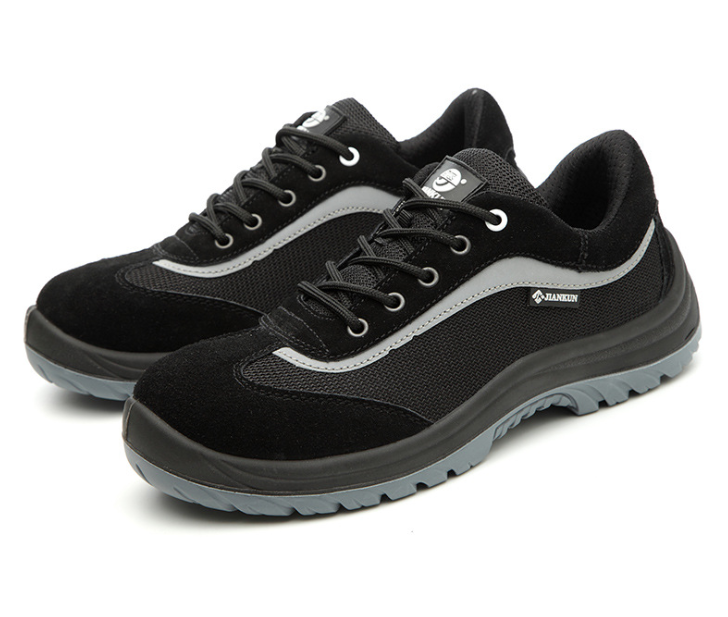 Men Suede Leather Safety Shoes