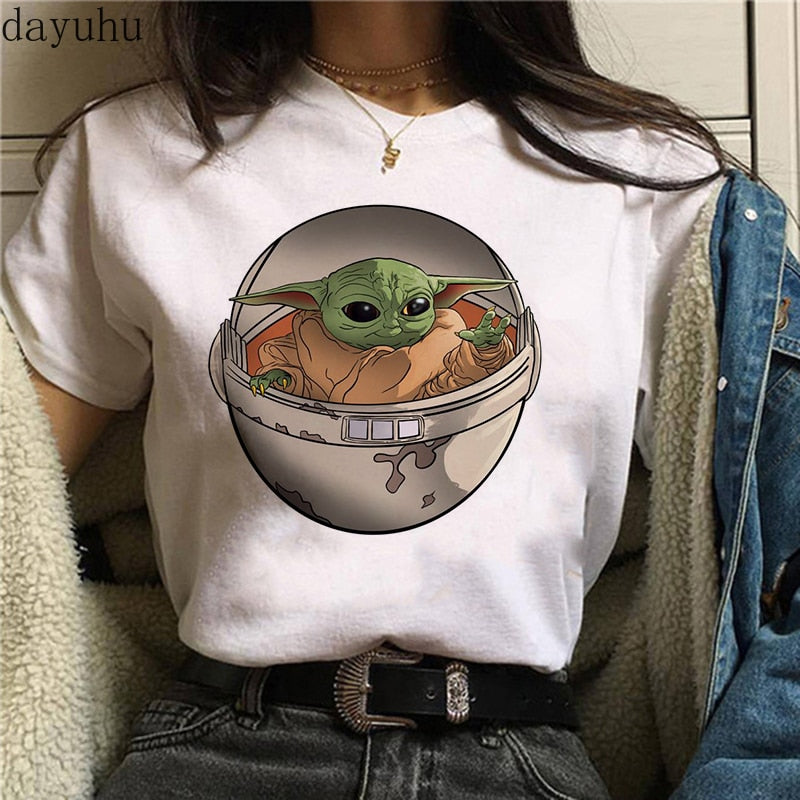 Baby Yoda Mandalorian T Shirt Men/women Harajuku Star Wars T-shirt moive graphic tees men unisex Tshirt Male 80s Top