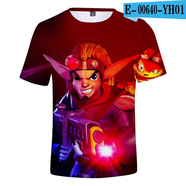 O neck Jak 3 T-shirt Boy's/Girl's Fashion Men/Women Sweatshirts Hot game Jak 3 3D T-Shirt 3D T-Shirt Casual Tops