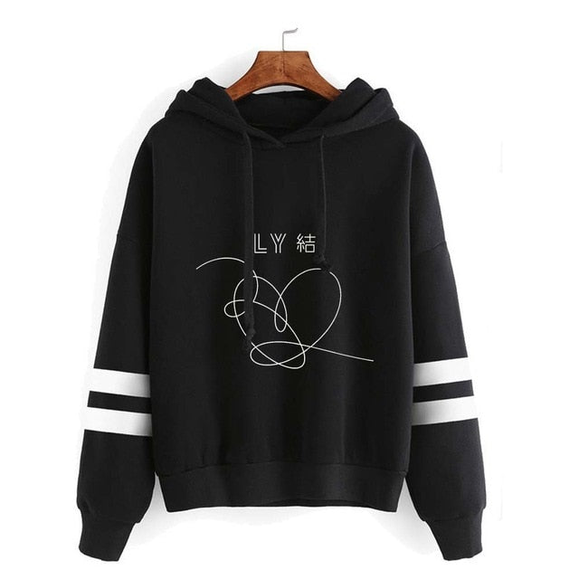 BTS Love Yourself Hoodies Sweatshirts Women Fashion K-Pop Fans Sweatshirt New Album DNA Hoodie Sweatshirt Autumn And Winter Tops