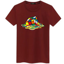 Rubik Cube Print T Shirts Men & Women Fashion Design Summer O-neck Plus size 5XL Short Sleeve the big bang theory Tee streetwear eprolo