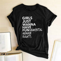 Feminist Feminism T Shirt Girls Human Rights Letter Print T Shirt Women Short Sleeve Summer