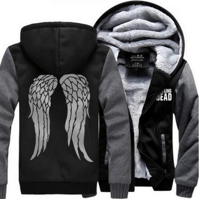 The Walking Dead Hoodie Zombie Daryl Dixon Wings Winter Sweatshirts