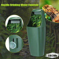 110V/220V Reptile Drinking Water Filter Fountain Green Feeding Chameleon Lizard ABS Dispenser Terrarium Reptiles Supplies