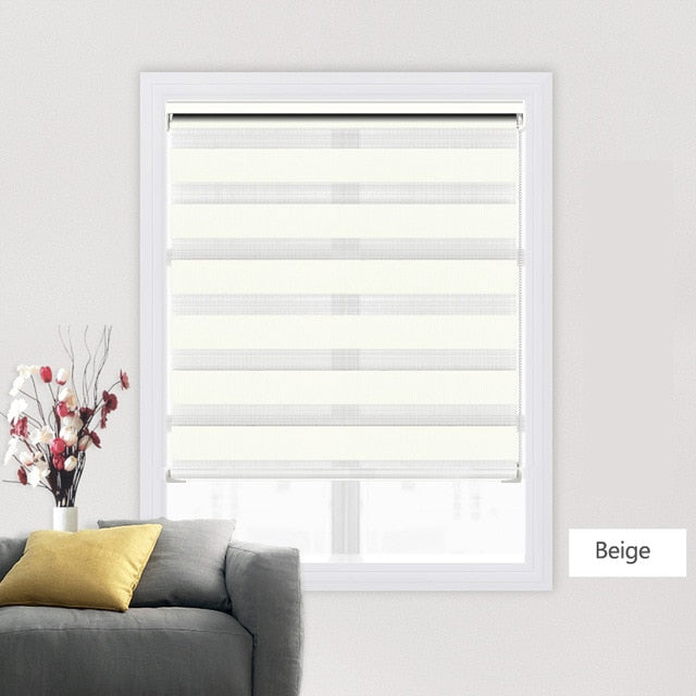 High Quality Zebra Blinds Big Dustproof Cover System day night blinds window bedroom living room Roller Blinds Custom Size