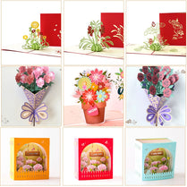 3D Mothers Day Pop Up Cards Flowers Card Anniversary Birthday Gifts Card Thank you Greeting Card for All Occasions Wife Her Girl