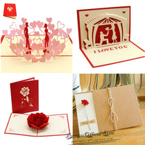 3D Pop UP Cards Valentines Day Gift Postcard Wedding Invitation Greeting Cards Anniversary for Her especially  for you Love Card webstore.myshopbox.net