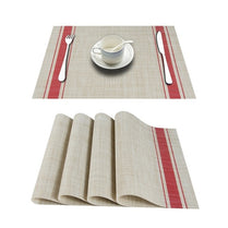 Topfinel Set of 4 PVC Placemat for Table Mat Pad Drink Wine Coasters Bamboo Placemats Dining Table Place Mat Kitchen Table Linen webstore.myshopbox.net