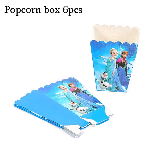 Frozen Party Blue Cartoon Characters Themes Disposable Cutlery Sets Napkins Paper Plates For Child Birthday Supplies Party Decor webstore.myshopbox.net