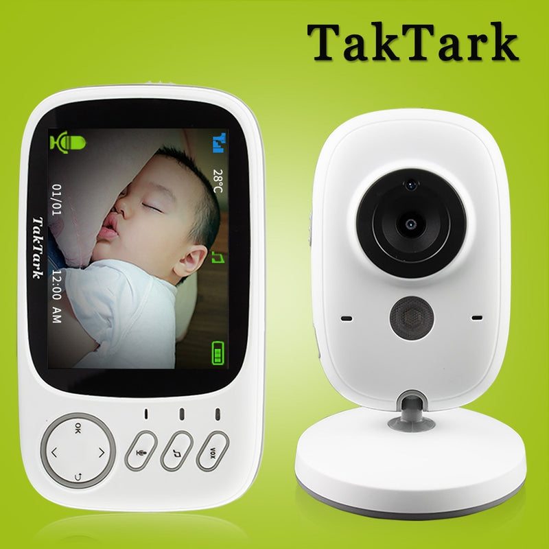 TakTark 3.2 inch Wireless Video Color Baby Monitor portable Baby Nanny Security Camera IR LED Night Vision intercom