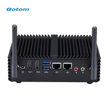 Qotom Core i3 i5 Mini Desktop Computers 2 Gigabit LAN 2 HD Type Ports Fanless Running 24/7 POS Ternimal Compact Mini PC X86