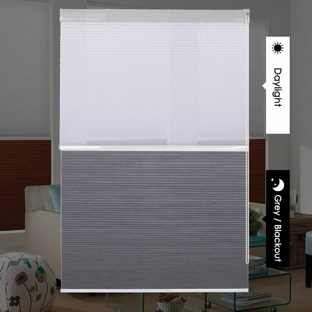 Fashion Day and Night Honeycomb Blinds New Arrival Double Cellular Blinds Shades For living Room Bedroom 50%~100% shading rate