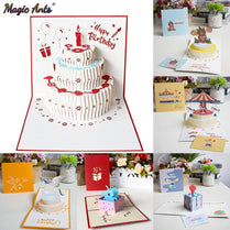 3D Pop-Up Cards Birthday Card for Girl Kids Wife Husband Birthday Cake Greeting Card Postcards Gifts Card with Envelope Stickers webstore.myshopbox.net