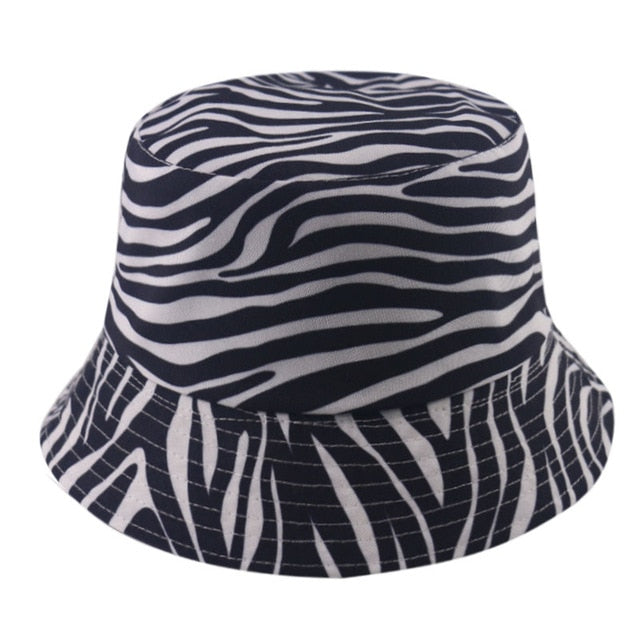 FOXMOTHER New Fashion Reversible Black White Cow Pattern Bucket Hats Fisherman Caps For Women Gorras Summer webstore.myshopbox.net