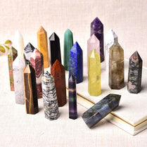 30 Color Natural Stones Crystal Point Wand Amethyst Rose Quartz Healing Stone Energy Ore Mineral Crafts Home Decoration 1PC webstore.myshopbox.net