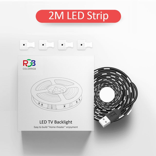ColorRGB, TV Backlight , USB Powered LED strip light ,RGB5050 For 24 Inch-60 Inch TV,Mirror,PC, APP Control Bias