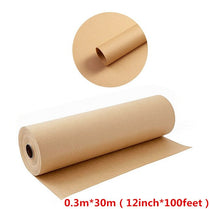 0.3m*30m Natural Brown Kraft Paper Roll For Wedding Birthday Party Handmade Gift Wrapping Parcel Packing Art Craft Poster Decor
