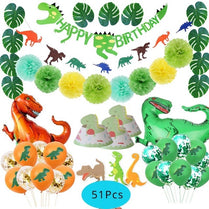 Dino Party Supplies Dinosaur Balloons Paper Straws Disposable Tableware Set Kids Boy Birthday Party Decoration Jungle Party webstore.myshopbox.net