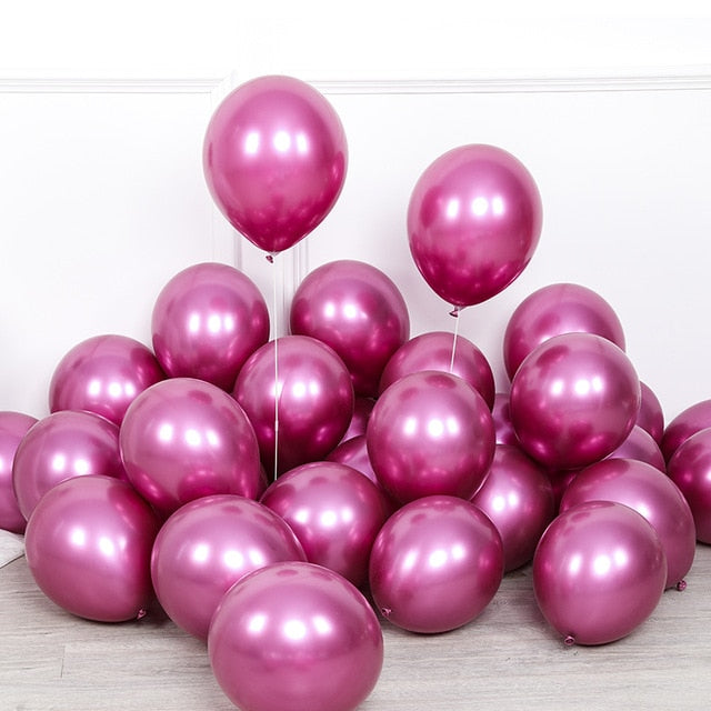 10pcs 5/10/12inch Glossy Metal Pearl Latex Balloons Thick Chrome Metallic Colors helium Air Balls Globos Birthday Party Decor webstore.myshopbox.net