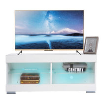 39 Inch M Size TV Cabinet with LED Light TV Stand Living Room Furniture High Gloss TV Unit Console Home Furnishings US Shipping