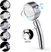 Handheld Shower Head High Pressure 5 Function Adjustable Bath Shower Jets with On/Off Pause Switch Removable Filter with Hose