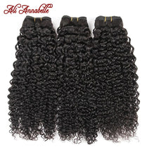 ALI ANNABELLE HAIR Brazilian Kinky Curly Hair 100% Human Hair Weave Bundles 1/3/4 Pieces Natural Color Remy Curly Hair Bundles