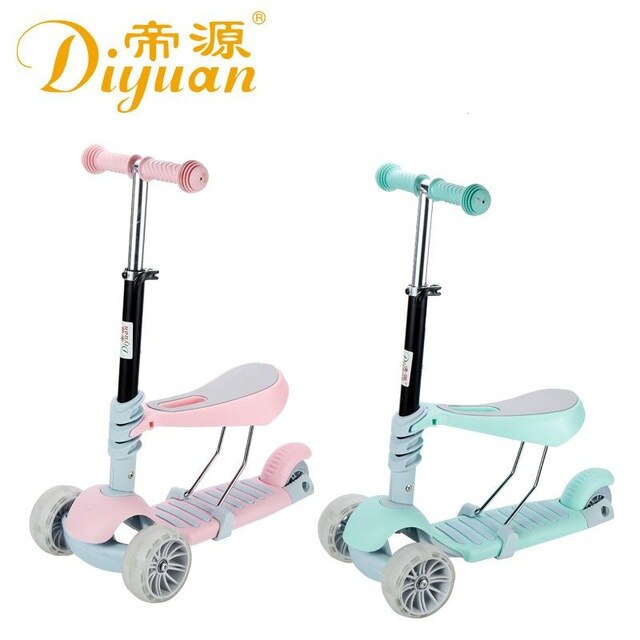 Children Scooter Tricycle Baby 5 In 1 Balance Bike Ride On Toys Flash Folding Meter Car Child Toys Ride on Toys