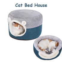 Removable Cat Bed House Soft Plush Kennel Puppy Cushion Small Dogs Cats Nest Winter Warm Sleeping Pet Dog Bed Pet Mat Supplies