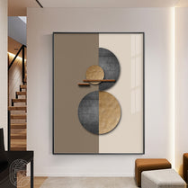 Abstract Geometric Wall Art Color Block Canvas Painting Minimalism Poster Print Modern Wall Pictures for Living Room Home Decor
