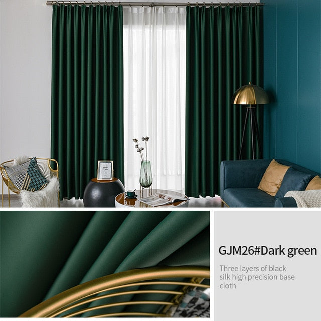 Modern Blackout Curtain For Window Treatment Balckout Curtains High Shading95% Curtains For Living Room Binds Drapes