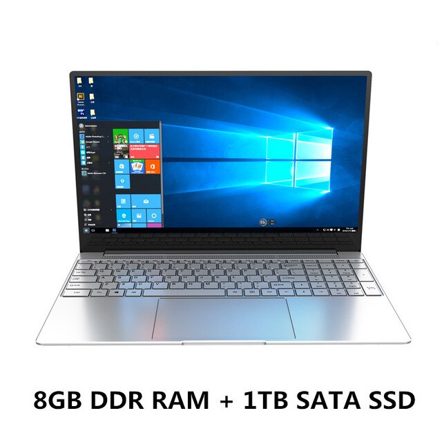 New DDR4 RAM 8GB 1TB SSD Ultrabook gaming Laptop Computer with 2.4G/5.0G Wifi  Bluetooth For Intel Celeron J4125 windows laptop