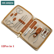 MR.GREEN Manicure Set kit Pedicure Scissor Cuticle Utility Nail Clipper Nail Care Tool Sets 12Pcs for Girl Women Lady Men Gift webstore.myshopbox.net