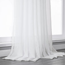 White Tulle Window Curtains for Living Room Solid Tulle Curtains for Bedroom Sheer Voile Drapes Curtains Window Screening