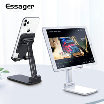 Essager Desk Mobile Phone Holder For iPhone 12 Pro iPad Adjustable Metal Desktop Tablet Holder Universal Table Cell Phone Stand webstore.myshopbox.net