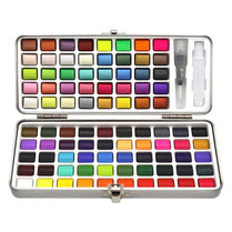Seamiart 50/72/90 Color Solid Watercolor Paint Set Basic Neone Glitter Watercolor Pigments for Drawing Art Paint Supplies webstore.myshopbox.net