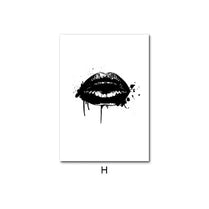 Nordic Wall Art Canvas Painting Lashes Black Lips Women Poster Print Simplicity Perfume Books Picture Modern Salon Beauty Decor
