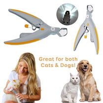 Professional Pet Nail Clipper Scissors Pet Dog Cat Nail Toe Claw Clippers Scissor LED Light Nail Trimmer for Animals Pet Supplie