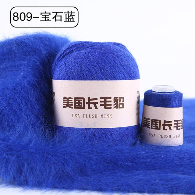 50+20g/set Long Plush Mink Cashmere Yarn Anti-pilling Fine Quality Hand-Knitting Thread For Cardigan Scarf Suitable for Womanпря webstore.myshopbox.net