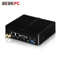 BEBEPC Mini PC Fanless Intel Celeron J1900 N2830 Dual LAN Windows 10 N2930 4 Core Industrial Mini Computer 2*COM WiFi VGA HTPC