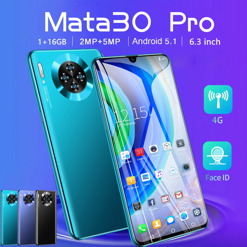 Mate 30 pro Smartphone Global Version cellphone  6.3 inch Full Screen Deca Core 2600mAh 1GB 16GB 4G LTE  Network Mobile Phone