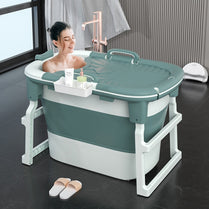 Folding Large Adult Bath, Portable Sauna, Sweat, Steam Shower Bucket, Children's Household Bath Bucket, Thick Plastic Bath Tub