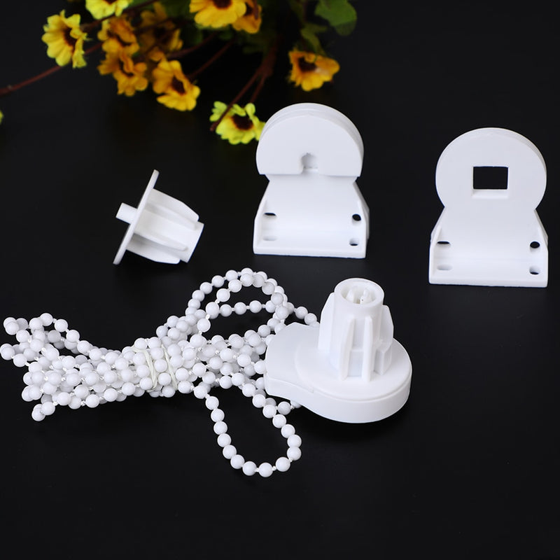 Dozzlor Window Treatments Hardware Roller Blind Shade Home Decoration Bracket Bead Chain Curtain Accessories 25mm White