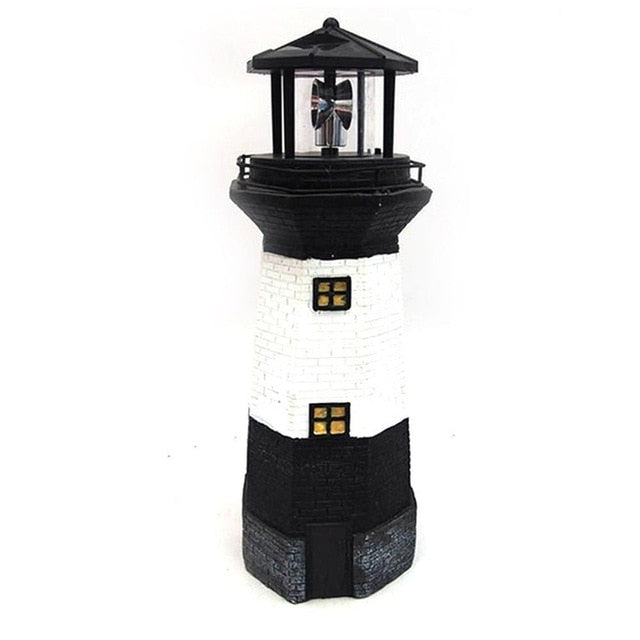 1x Lighthouse Lamp Solar Powered Decorative Light For Yard Path Lawn Decoration Patio Garden D7L3