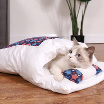 Removable Cats Bed cat litter sleeping bag Home Supplies Products for Cats Large Pet Dog Bed Cat's House Cave Comfortable